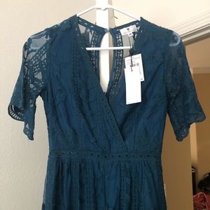 Blue sheer Socialite pantsuit